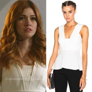 A.L.C. Leigh Top in White ASO Clary Fray